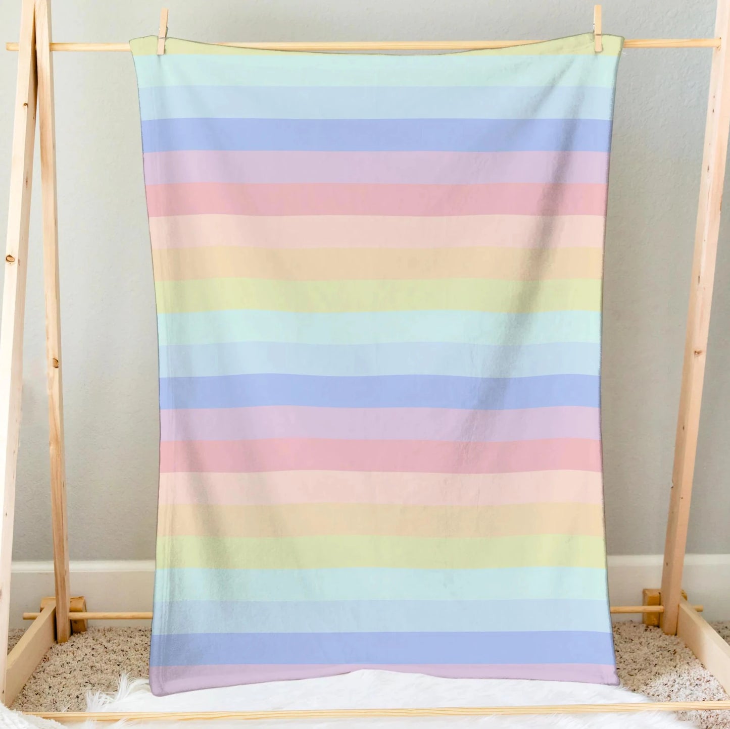 striped rainbow blanket