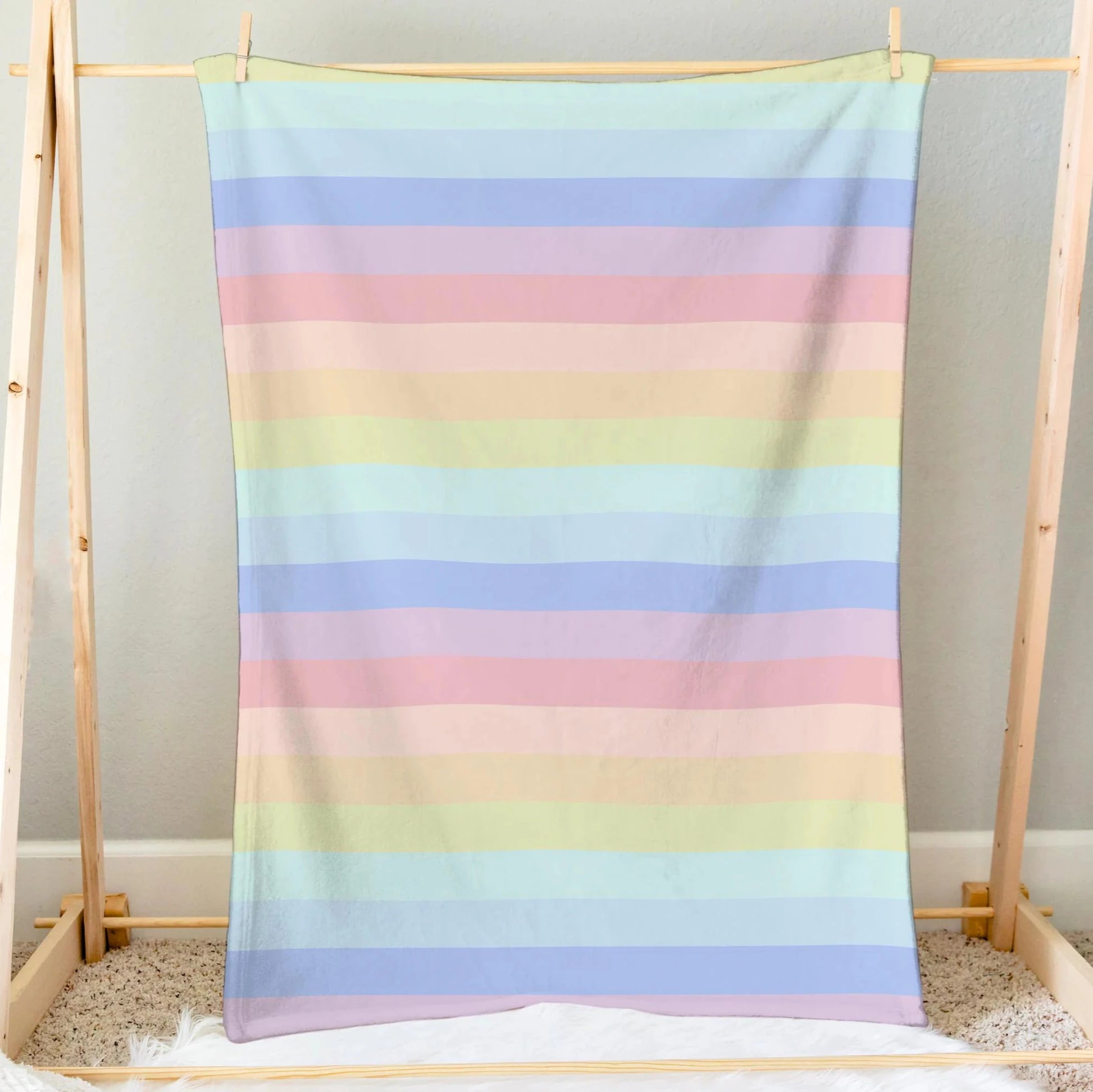striped rainbow blanket