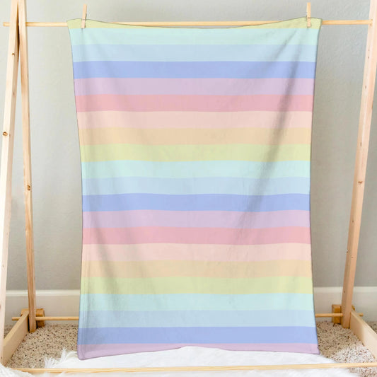 striped rainbow blanket