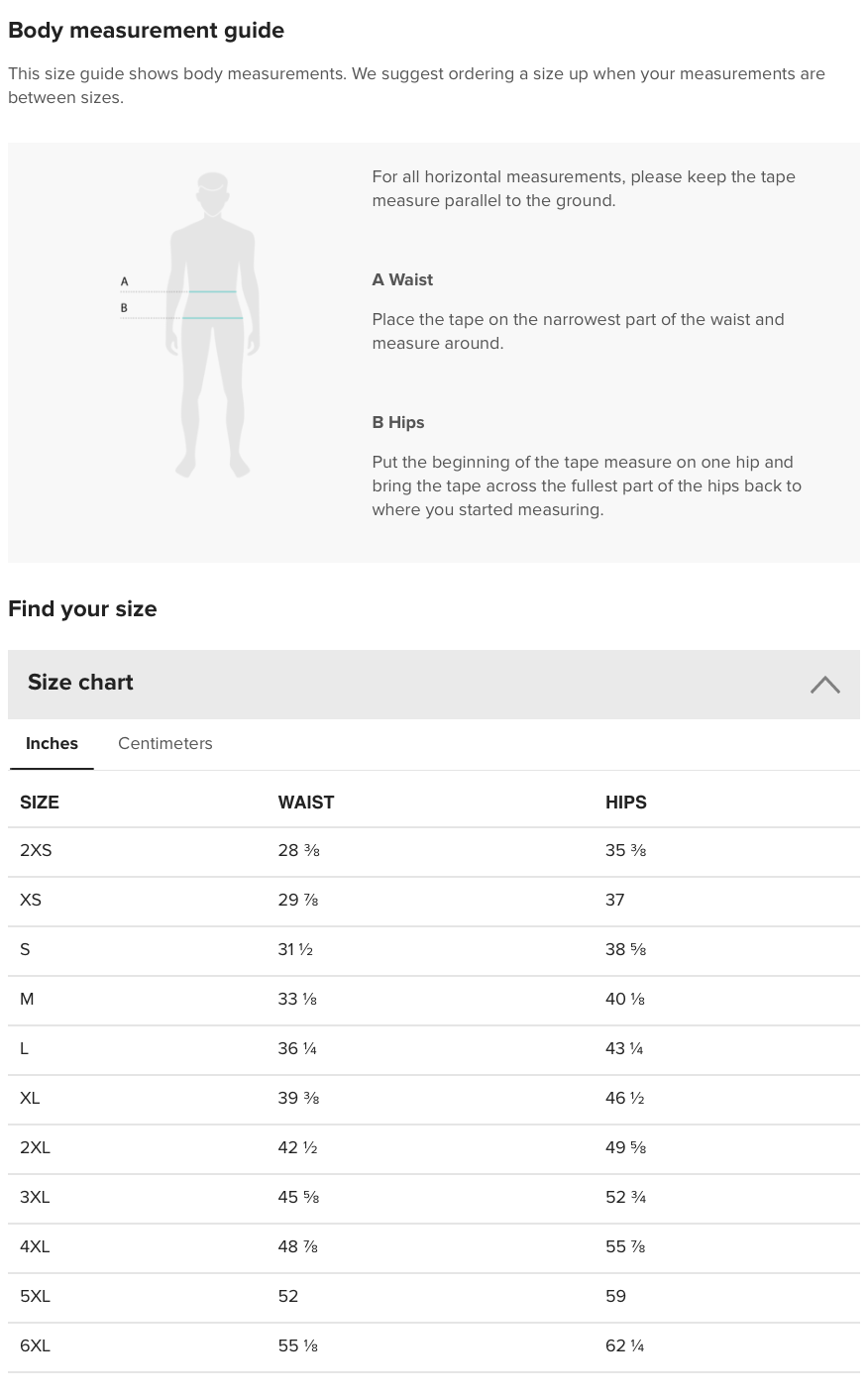 Size guide