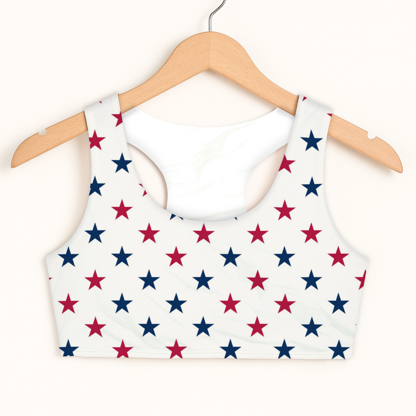 Girls USA Stars Sports Bra — Quick Drying, Double Layered Comfort