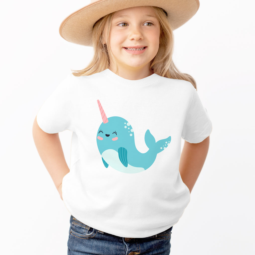Kids Narwhal T-Shirt - Soft Lightweight Cotton Tee