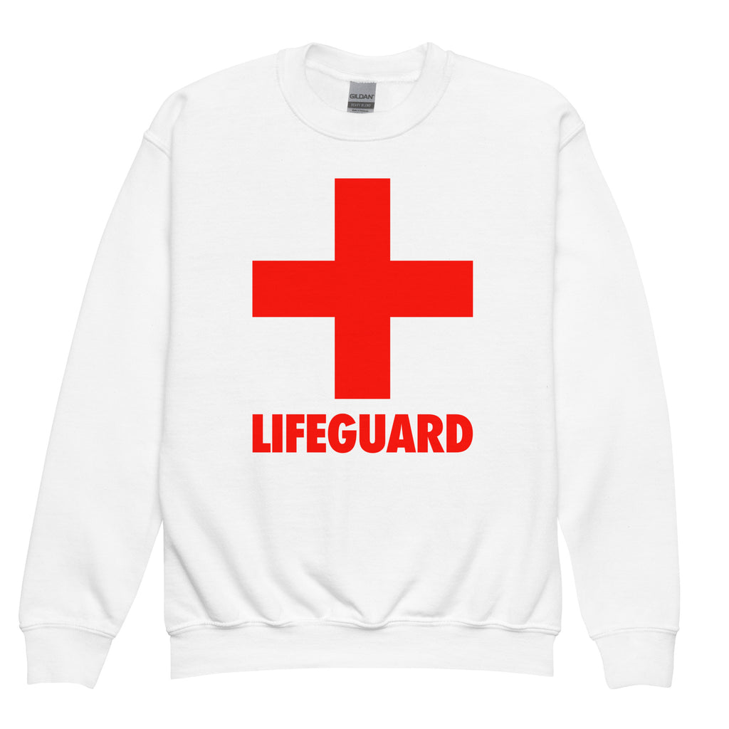 Kids White Lifeguard Sweatshirt