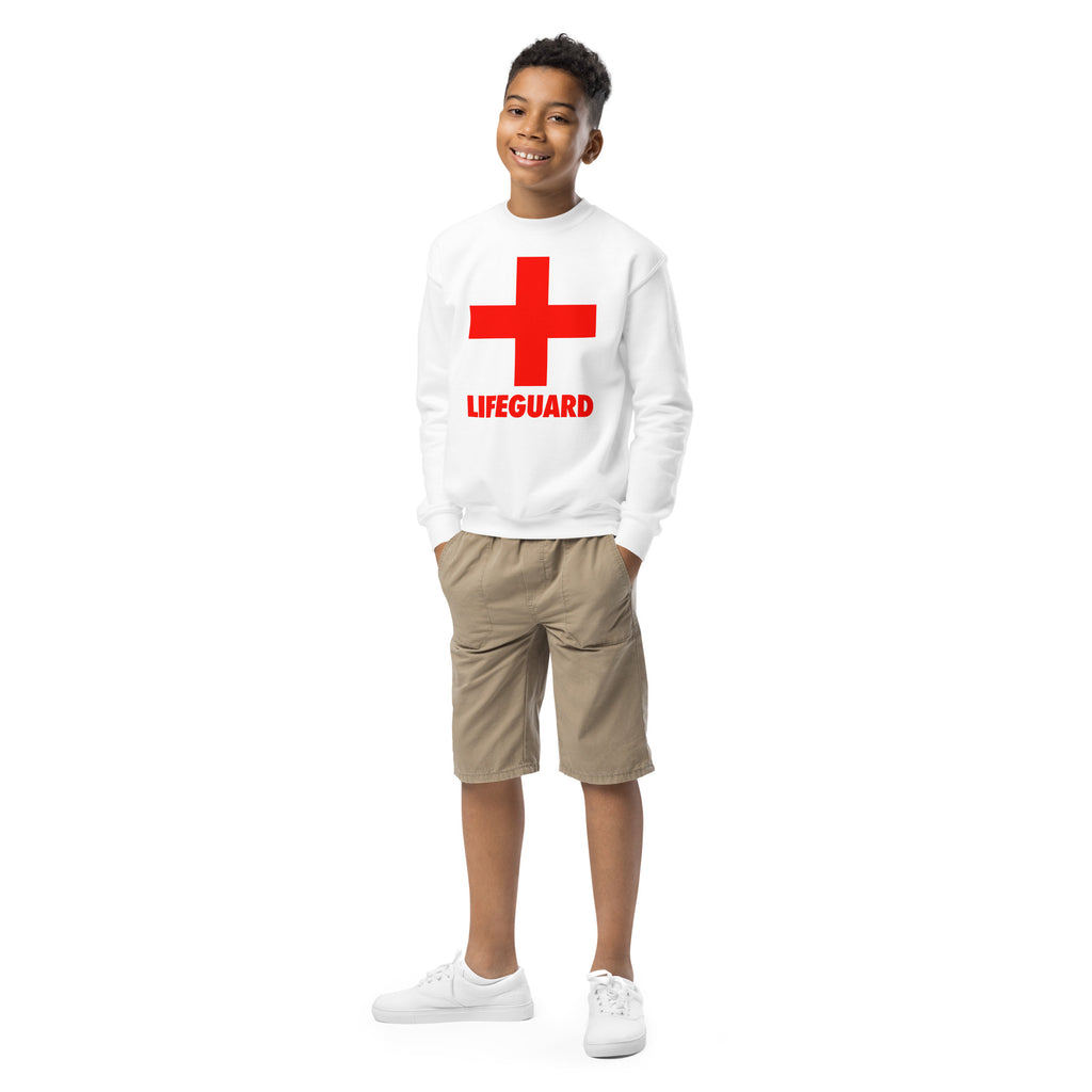 Kids White Lifeguard Sweatshirt
