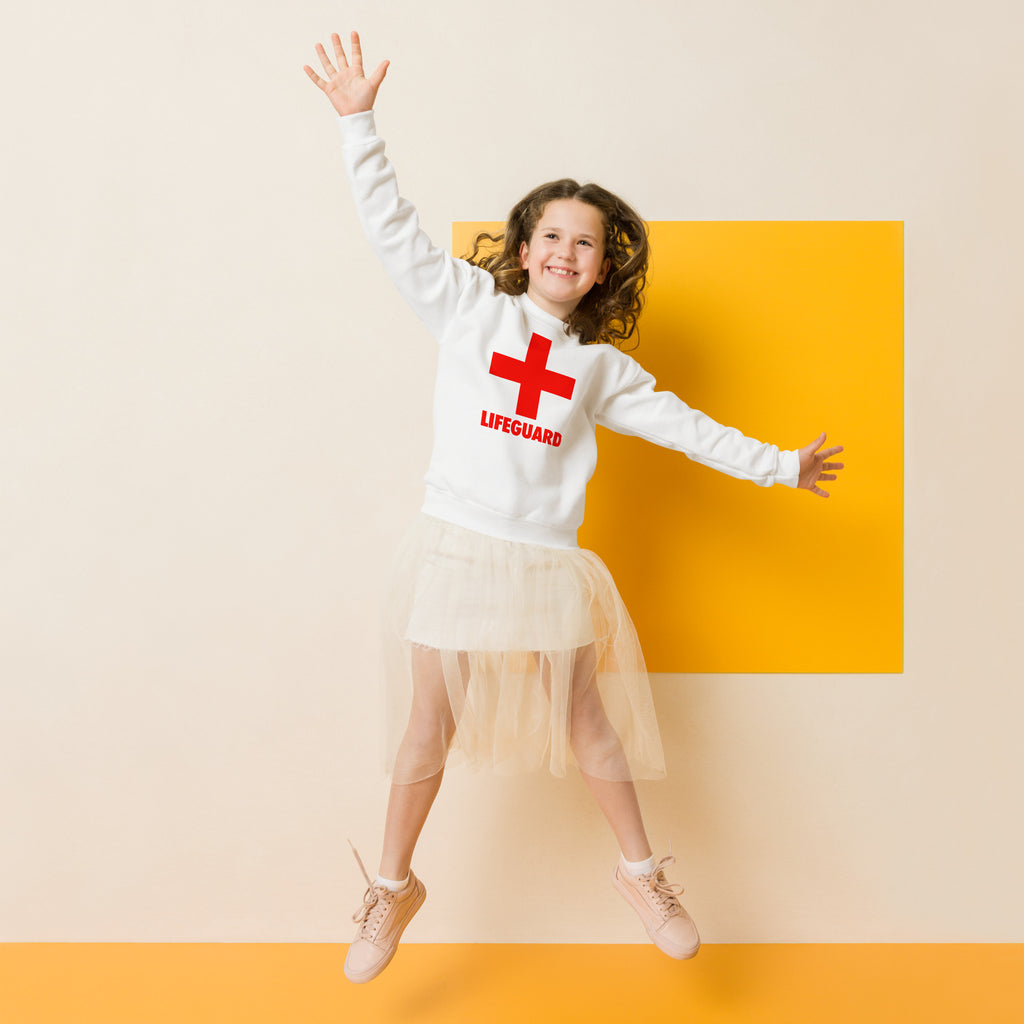 Kids White Lifeguard Sweatshirt